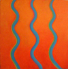 Orange and Blue 2005, an oil painting by Ruth Councell
